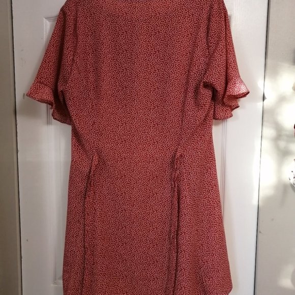 Lulus XL Red Chiffon Mini Dress - Picture 2 of 5